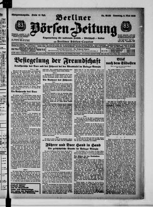 Berliner Börsen-Zeitung vom 08.05.1938