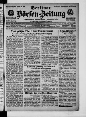 Berliner Börsen-Zeitung vom 14.05.1938