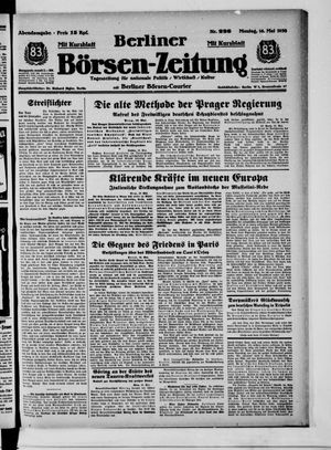 Berliner Börsen-Zeitung vom 16.05.1938