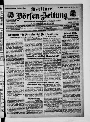 Berliner Börsen-Zeitung vom 18.05.1938
