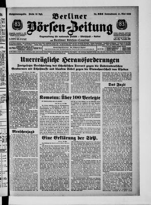 Berliner Börsen-Zeitung vom 21.05.1938