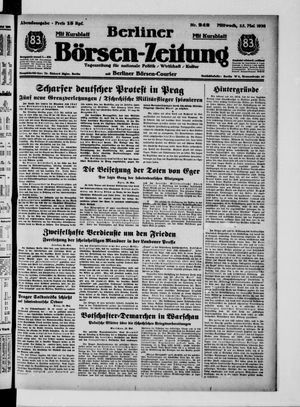 Berliner Börsen-Zeitung vom 25.05.1938