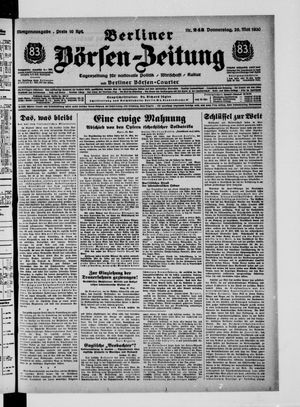 Berliner Börsen-Zeitung vom 26.05.1938