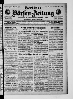 Berliner Börsen-Zeitung vom 28.05.1938