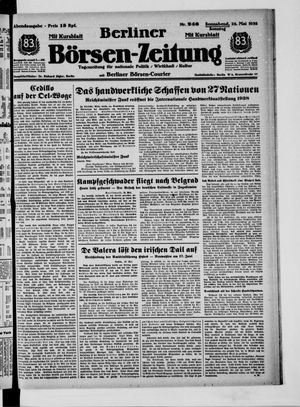 Berliner Börsen-Zeitung vom 28.05.1938