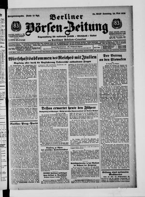 Berliner Börsen-Zeitung vom 29.05.1938
