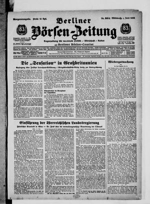 Berliner Börsen-Zeitung on Jun 1, 1938