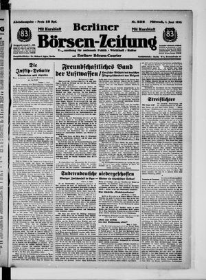 Berliner Börsen-Zeitung on Jun 1, 1938