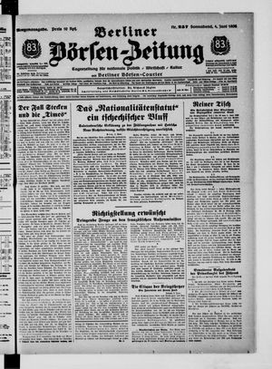 Berliner Börsen-Zeitung vom 04.06.1938
