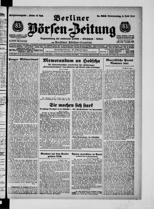 Berliner Börsen-Zeitung vom 09.06.1938