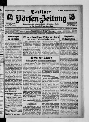 Berliner Börsen-Zeitung vom 10.06.1938