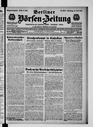 Berliner Börsen-Zeitung vom 14.06.1938