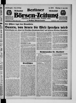 Berliner Börsen-Zeitung vom 14.06.1938