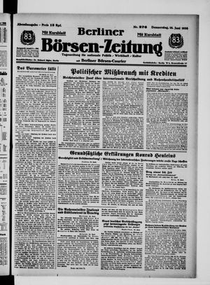 Berliner Börsen-Zeitung vom 16.06.1938