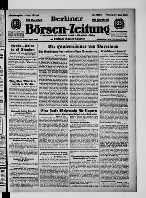 Berliner Börsen-Zeitung vom 27.06.1938