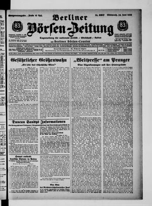 Berliner Börsen-Zeitung vom 29.06.1938