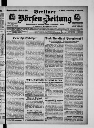 Berliner Börsen-Zeitung vom 30.06.1938