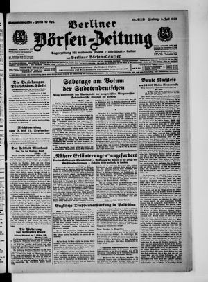 Berliner Börsen-Zeitung vom 08.07.1938