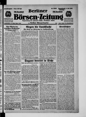 Berliner Börsen-Zeitung vom 09.07.1938