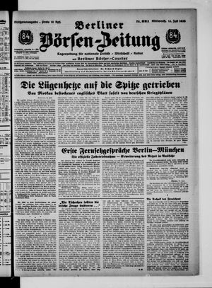 Berliner Börsen-Zeitung vom 13.07.1938