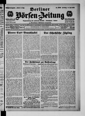 Berliner Börsen-Zeitung vom 15.07.1938