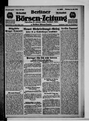 Berliner Börsen-Zeitung vom 18.07.1938