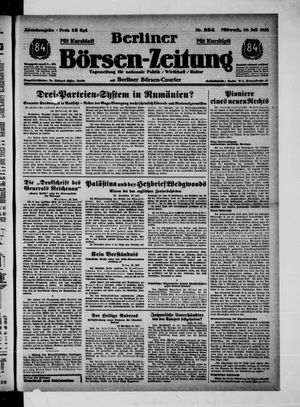 Berliner Börsen-Zeitung vom 20.07.1938