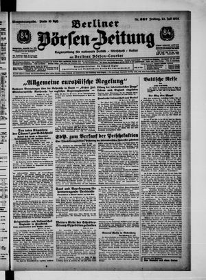 Berliner Börsen-Zeitung vom 22.07.1938