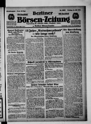 Berliner Börsen-Zeitung vom 22.07.1938