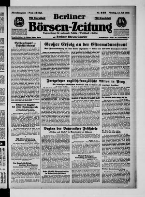 Berliner Börsen-Zeitung vom 25.07.1938