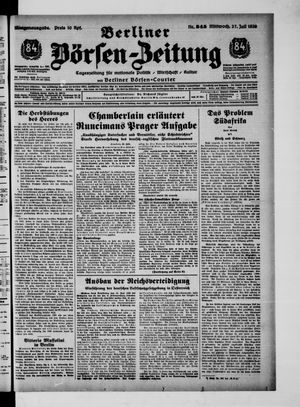 Berliner Börsen-Zeitung vom 27.07.1938