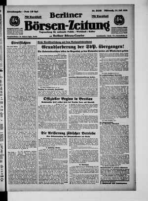 Berliner Börsen-Zeitung vom 27.07.1938