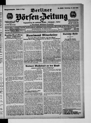 Berliner Börsen-Zeitung vom 31.07.1938