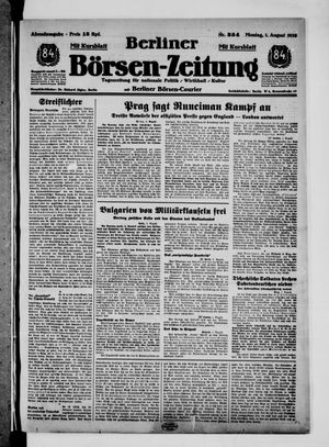 Berliner Börsen-Zeitung vom 01.08.1938
