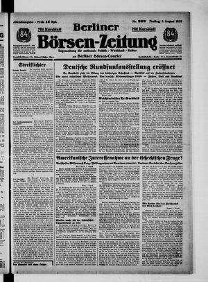 Berliner Börsen-Zeitung vom 05.08.1938