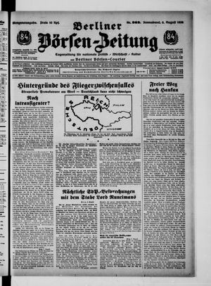 Berliner Börsen-Zeitung vom 06.08.1938