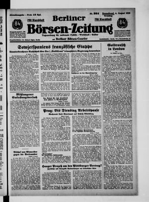 Berliner Börsen-Zeitung vom 06.08.1938