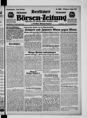 Berliner Börsen-Zeitung vom 08.08.1938