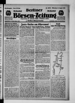 Berliner Börsen-Zeitung vom 10.08.1938