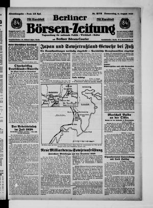 Berliner Börsen-Zeitung vom 11.08.1938