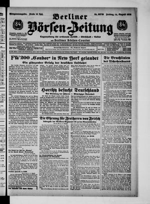 Berliner Börsen-Zeitung vom 12.08.1938