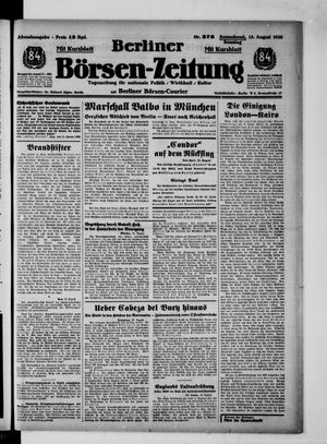 Berliner Börsen-Zeitung vom 13.08.1938