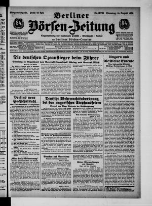 Berliner Börsen-Zeitung vom 16.08.1938