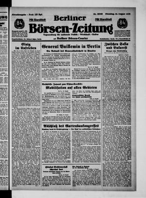 Berliner Börsen-Zeitung vom 16.08.1938