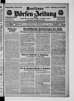 Berliner Börsen-Zeitung vom 18.08.1938
