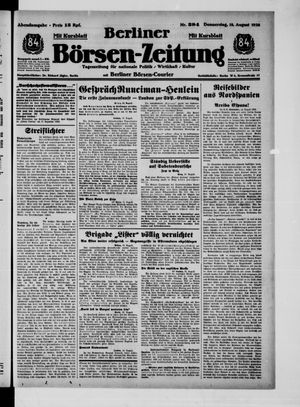 Berliner Börsen-Zeitung vom 18.08.1938