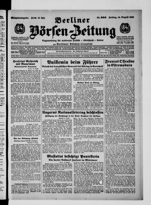 Berliner Börsen-Zeitung vom 19.08.1938