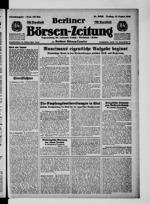 Berliner Börsen-Zeitung vom 19.08.1938