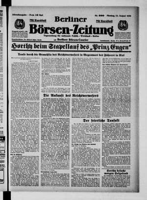 Berliner Börsen-Zeitung vom 22.08.1938