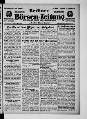 Berliner Börsen-Zeitung vom 23.08.1938
